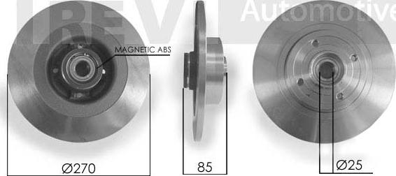 Trevi Automotive WB2270 - Комплект підшипника маточини колеса avtolavka.club