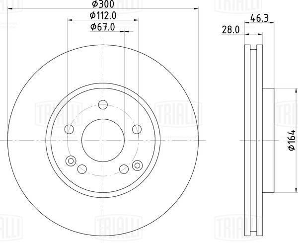 Trialli DF 261514 - Гальмівний диск avtolavka.club