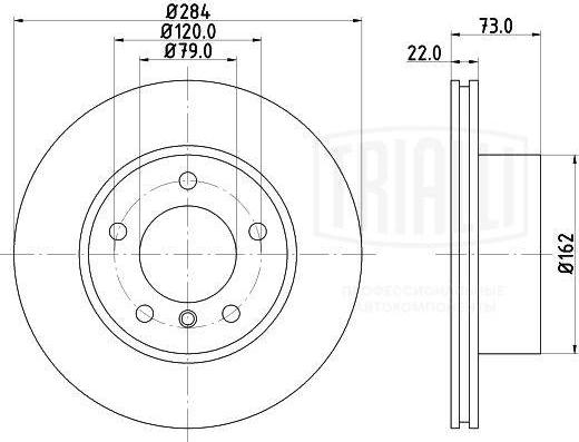 Trialli DF 261006 - Гальмівний диск avtolavka.club