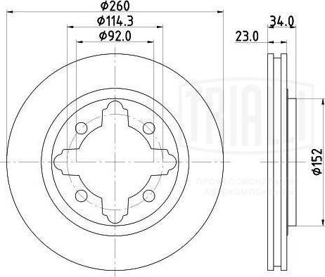 Trialli DF 230104 - Гальмівний диск avtolavka.club