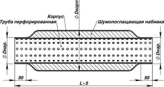 Trialli ESM 605501 - Середній глушник вихлопних газів, універсальний avtolavka.club