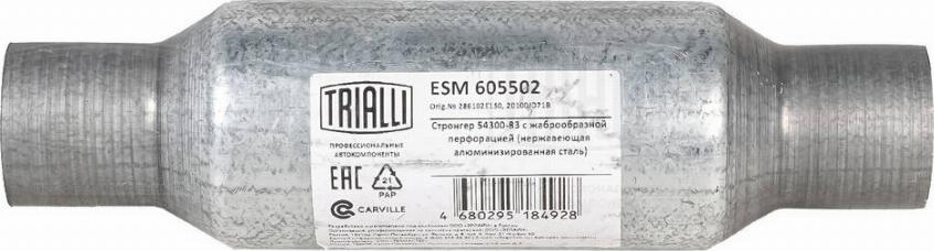 Trialli ESM 605502 - Середній глушник вихлопних газів, універсальний avtolavka.club