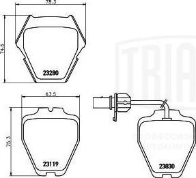 Trialli PF 4169 - Гальмівні колодки, дискові гальма avtolavka.club