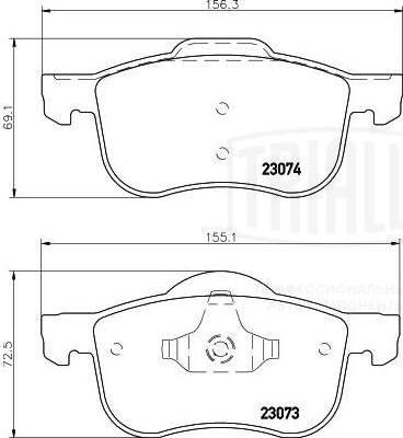 Trialli PF 4369 - Гальмівні колодки, дискові гальма avtolavka.club