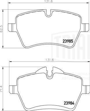 Trialli PF 4388 - Гальмівні колодки, дискові гальма avtolavka.club