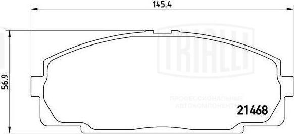 Trialli PF 4339 - Гальмівні колодки, дискові гальма avtolavka.club