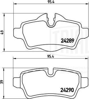 Trialli PF 4294 - Гальмівні колодки, дискові гальма avtolavka.club