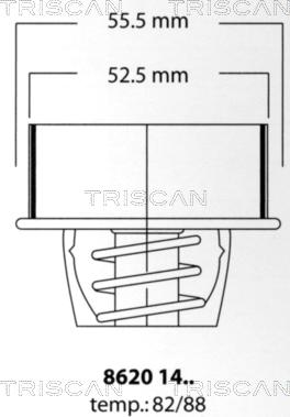 Triscan 8620 1482 - Термостат, охолоджуюча рідина avtolavka.club