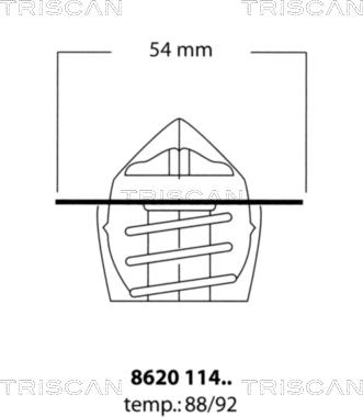 Triscan 8620 11492 - Термостат, охолоджуюча рідина avtolavka.club