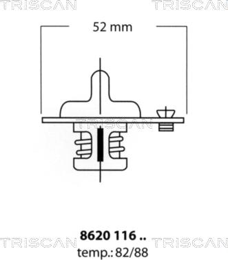 Triscan 8620 11688 - Термостат, охолоджуюча рідина avtolavka.club