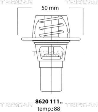 Triscan 8620 11191 - Термостат, охолоджуюча рідина avtolavka.club