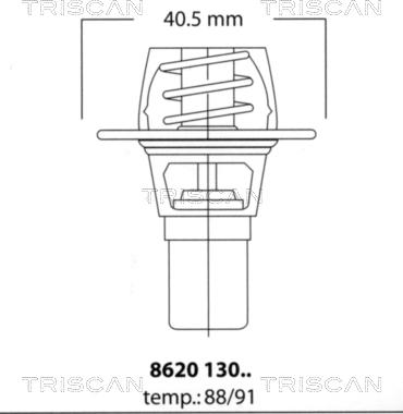 Triscan 8620 13091 - Термостат, охолоджуюча рідина avtolavka.club