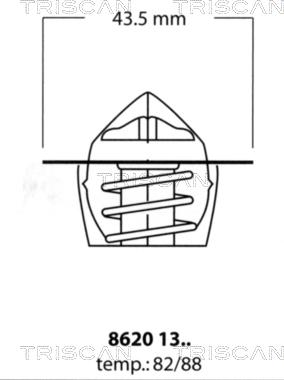 Triscan 8620 1382 - Термостат, охолоджуюча рідина avtolavka.club