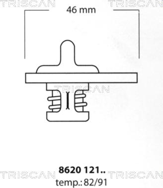 Triscan 8620 12191 - Термостат, охолоджуюча рідина avtolavka.club