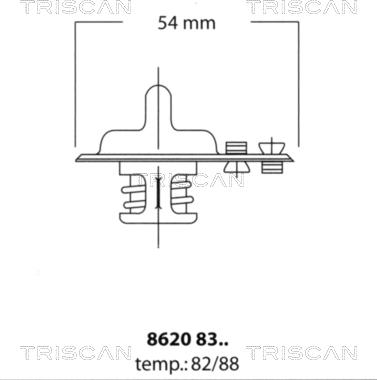 Triscan 8620 8382 - Термостат, охолоджуюча рідина avtolavka.club