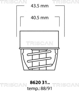 Triscan 8620 3191 - Термостат, охолоджуюча рідина avtolavka.club