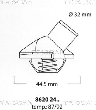 Triscan 8620 2487 - Термостат, охолоджуюча рідина avtolavka.club