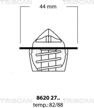 Triscan 8620 2782 - Термостат, охолоджуюча рідина avtolavka.club