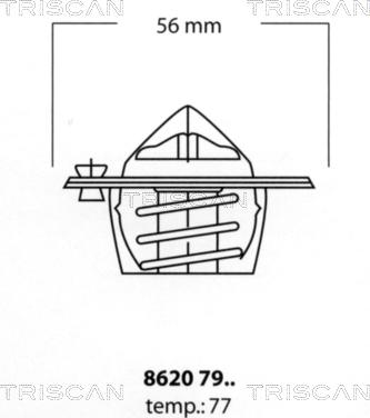 Triscan 8620 7977 - Термостат, охолоджуюча рідина avtolavka.club