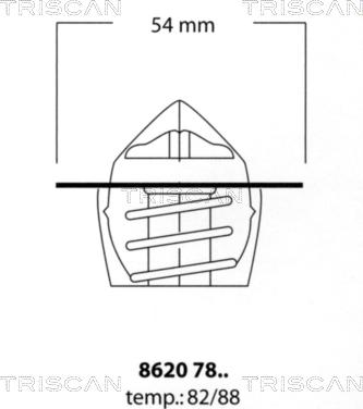 Triscan 8620 7888 - Термостат, охолоджуюча рідина avtolavka.club