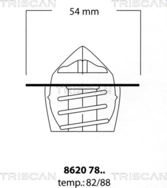 Triscan 8620 7882 - Термостат, охолоджуюча рідина avtolavka.club