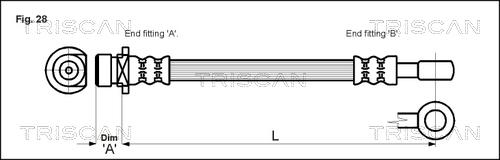 Triscan 8150 40106 - Гальмівний шланг avtolavka.club