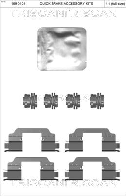 Triscan 8105 161623 - Комплектуючі, колодки дискового гальма avtolavka.club