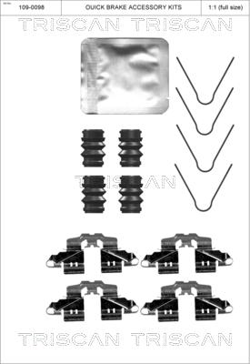 Triscan 8105 131655 - Комплектуючі, колодки дискового гальма avtolavka.club