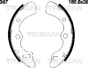 Triscan 8100 40367 - Комплект гальм, барабанний механізм avtolavka.club