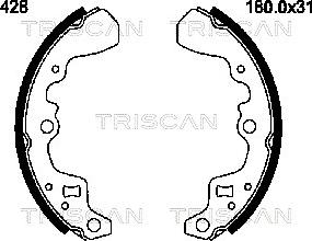 Triscan 8100 69428 - Комплект гальм, барабанний механізм avtolavka.club