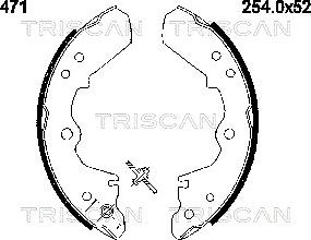 Triscan 8100 60471 - Комплект гальм, барабанний механізм avtolavka.club