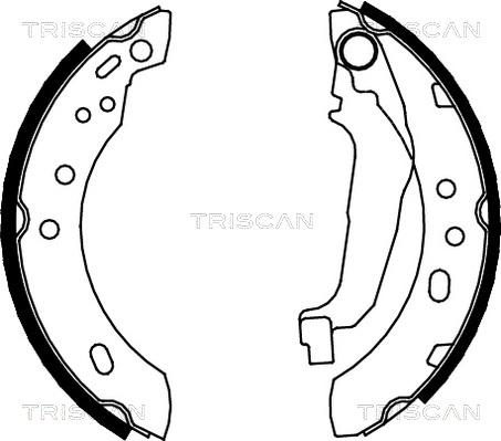 Triscan 8100 14543 - Комплект гальм, барабанний механізм avtolavka.club