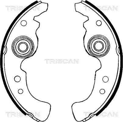 Triscan 8100 15486 - Комплект гальм, барабанний механізм avtolavka.club