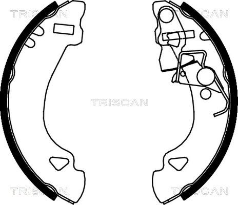 Triscan 8100 15548 - Комплект гальм, барабанний механізм avtolavka.club