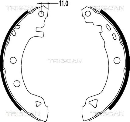 Triscan 8100 15580 - Комплект гальм, барабанний механізм avtolavka.club