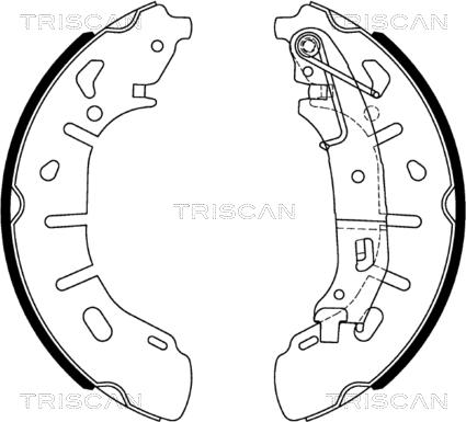 Triscan 8100 15028 - Комплект гальм, барабанний механізм avtolavka.club