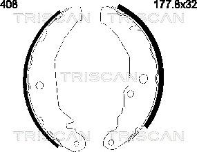 Triscan 8100 16408 - Комплект гальм, барабанний механізм avtolavka.club