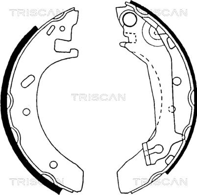 Triscan 8100 16574 - Комплект гальм, барабанний механізм avtolavka.club