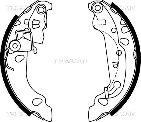 Triscan 8100 16008 - Комплект гальм, барабанний механізм avtolavka.club