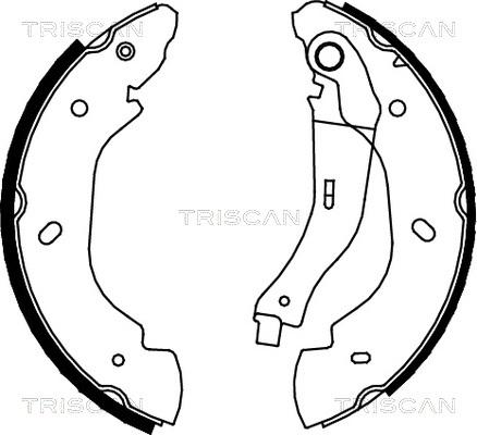 Triscan 8100 16007 - Комплект гальм, барабанний механізм avtolavka.club