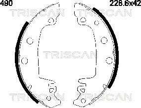 Triscan 8100 10490 - Комплект гальм, барабанний механізм avtolavka.club