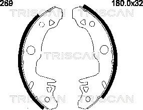 Triscan 8100 10269 - Комплект гальм, барабанний механізм avtolavka.club