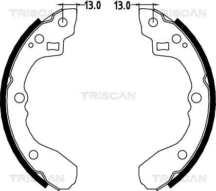 Triscan 8100 18590 - Комплект гальм, барабанний механізм avtolavka.club