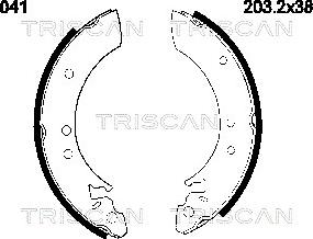 Triscan 8100 13501 - Комплект гальм, барабанний механізм avtolavka.club