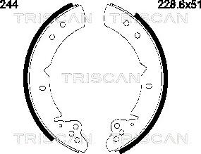 Triscan 8100 13525 - Комплект гальм, барабанний механізм avtolavka.club