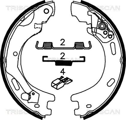 Triscan 8100 17015 - Комплект гальм, ручник, парковка avtolavka.club