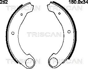 Triscan 8100 38262 - Комплект гальм, барабанний механізм avtolavka.club