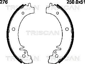 Triscan 8100 70276 - Комплект гальм, барабанний механізм avtolavka.club