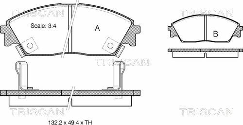 Triscan 8110 40885 - Гальмівні колодки, дискові гальма avtolavka.club