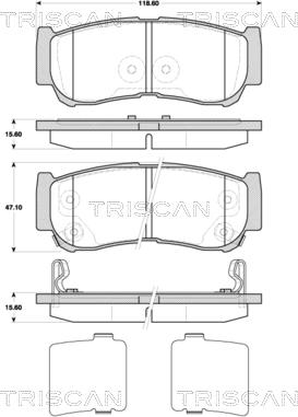 Triscan 8110 43030 - Гальмівні колодки, дискові гальма avtolavka.club